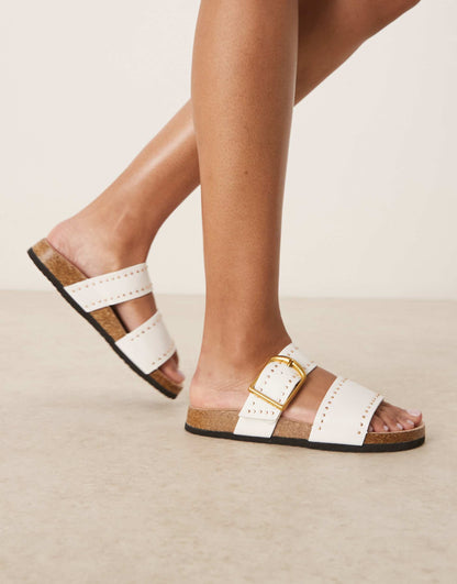 Fallon Studded Footbed Mules
