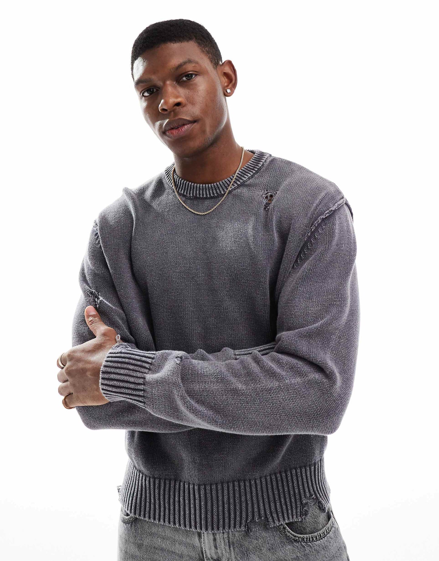 Knitted Washed Jumper