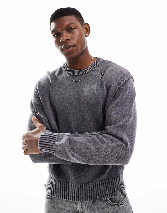 Knitted Washed Jumper