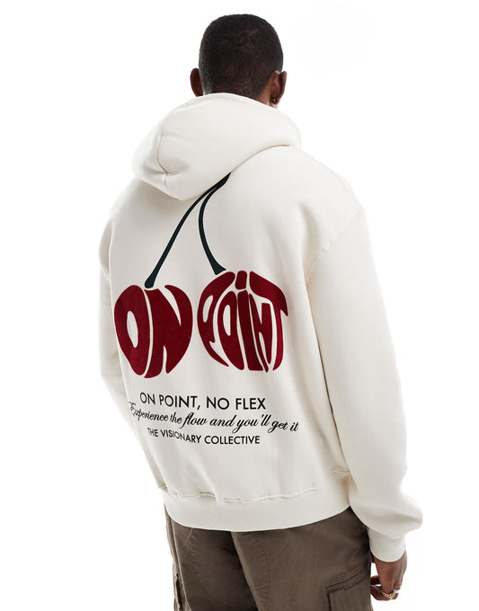 Cherry On Point Back Printed Hoodie