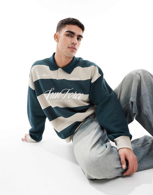 Stripe Rugby Sweatshirt