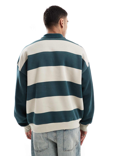 Stripe Rugby Sweatshirt