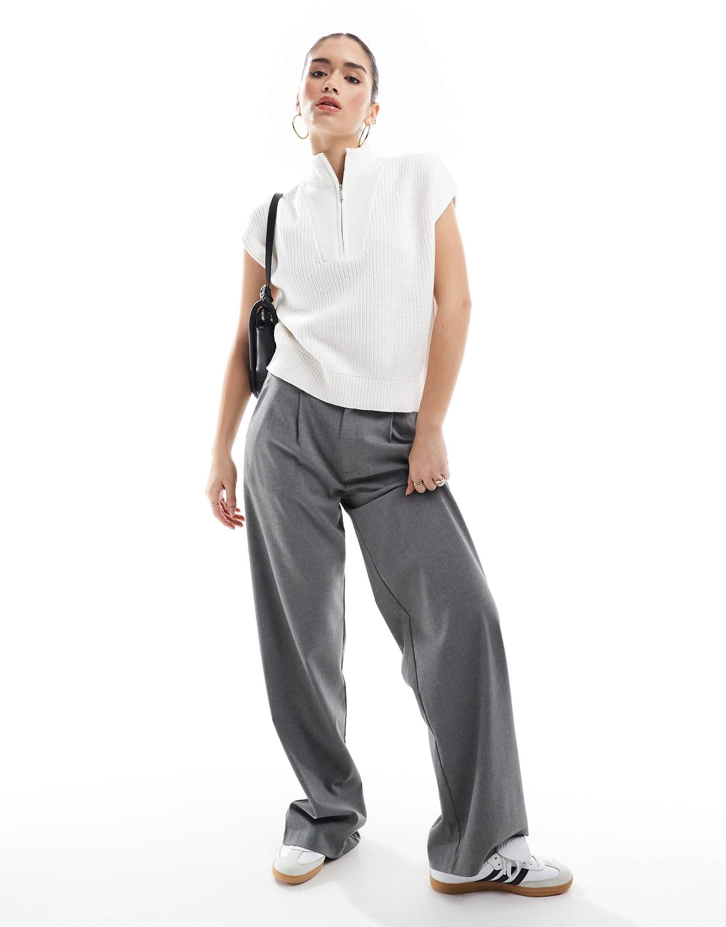 Half Zip Oversized Tank