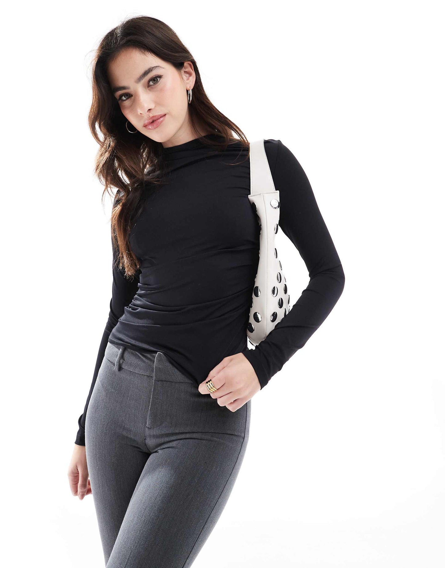 High Neck Sculpt Long Sleeve Top