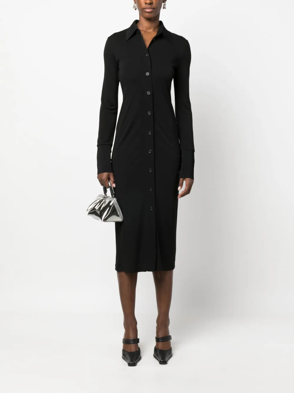 Button-Up Midi Shirtdress