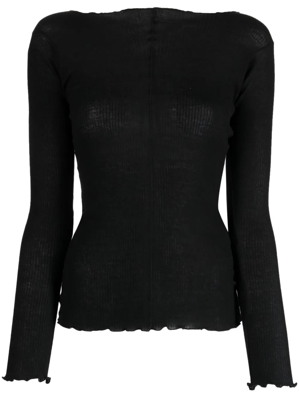 Vertical-Seamed Ribbed-Knit Jumper