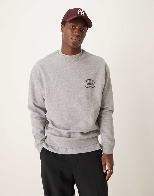Oversized  Sweatshirt With Chest Print