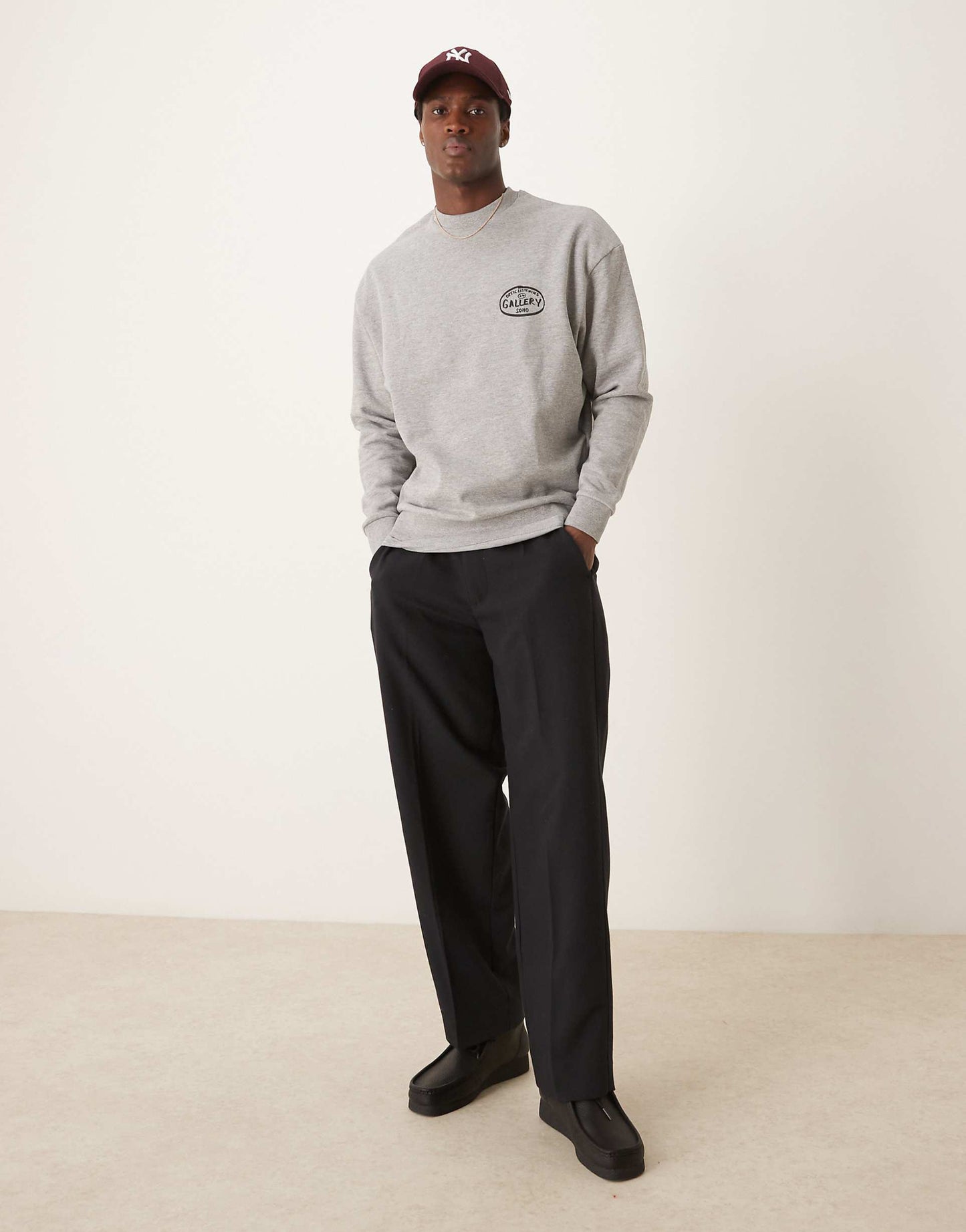 Oversized  Sweatshirt With Chest Print