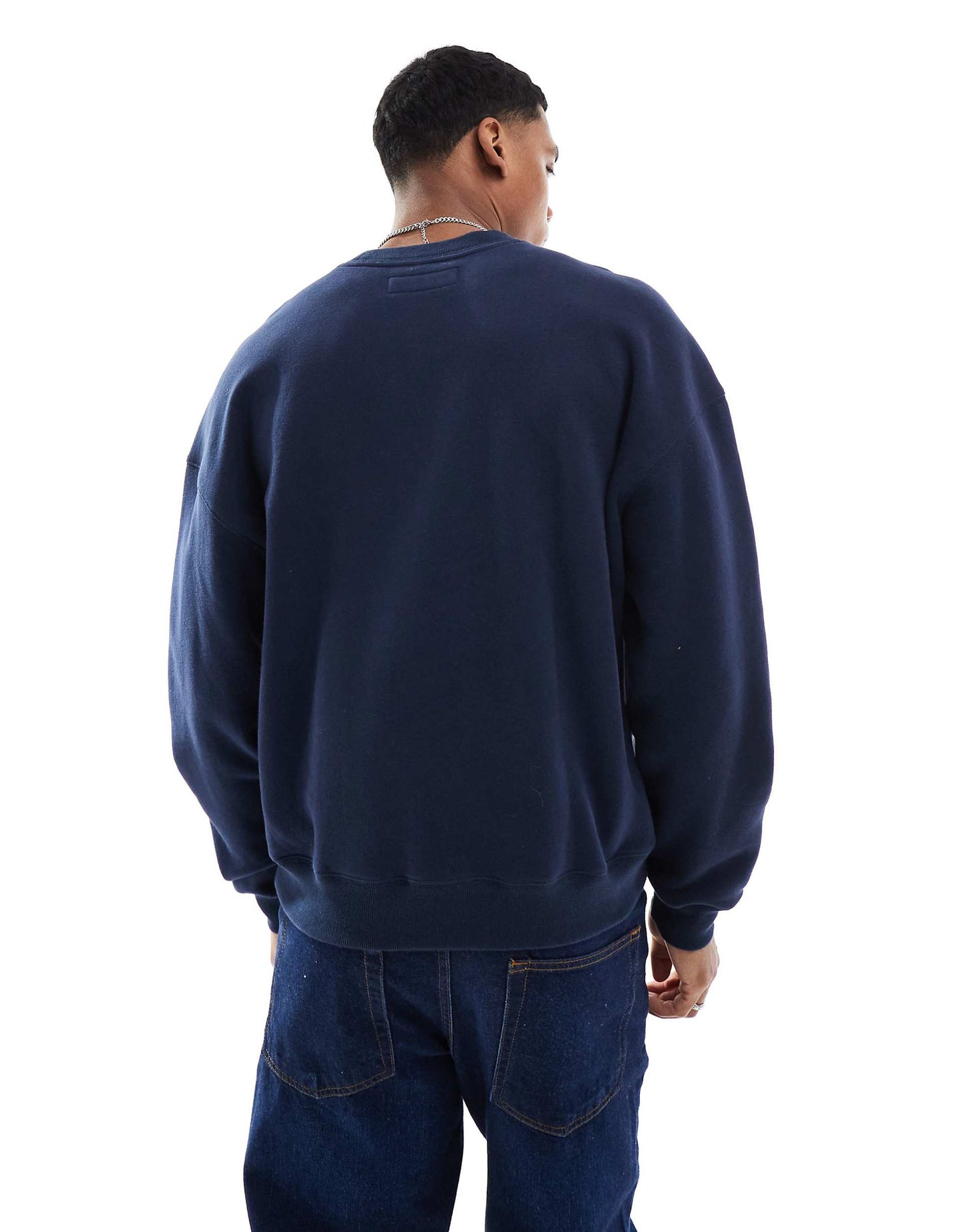 Boxy Varsity Motif Sweat Top