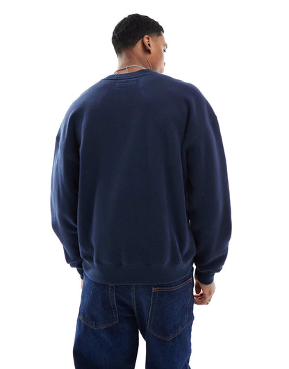 Boxy Varsity Motif Sweat Top