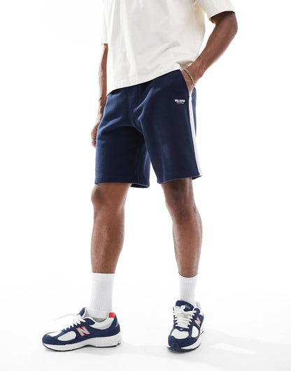 Loose Varsity Logo Short With Side Stripe