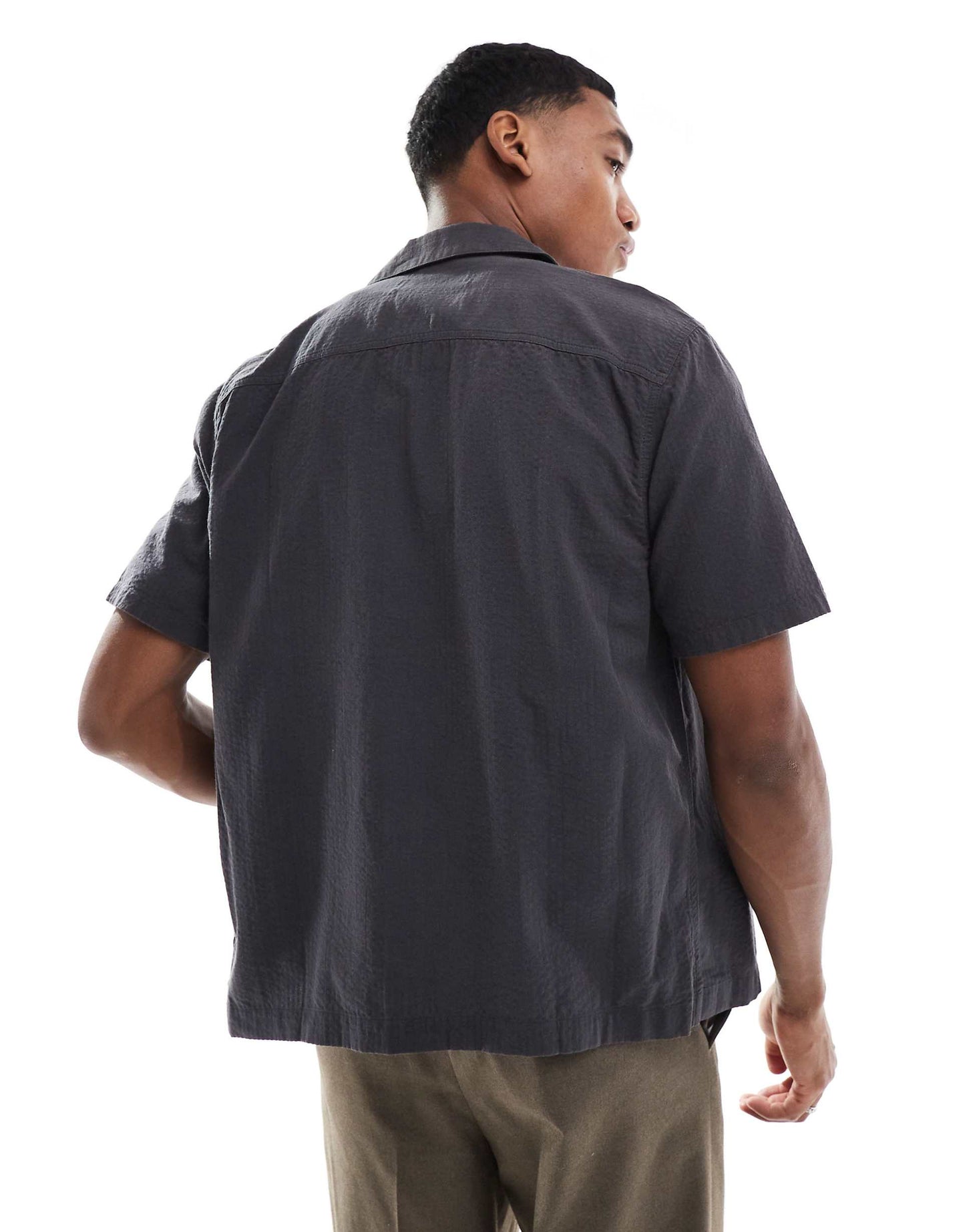 Short Sleeve Textured Shirt