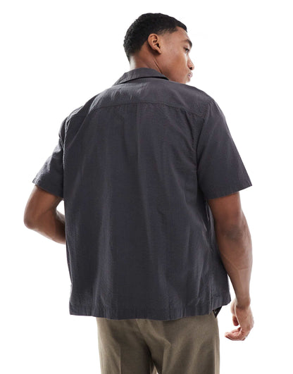 Short Sleeve Textured Shirt