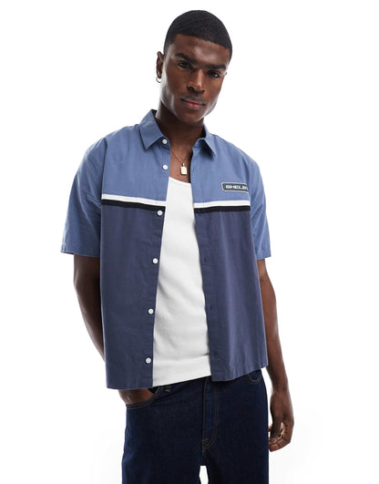Americana Auto Workwear Motif Back Shirt