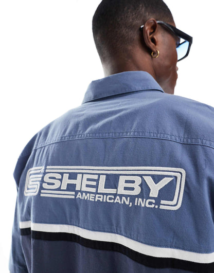 Americana Auto Workwear Motif Back Shirt