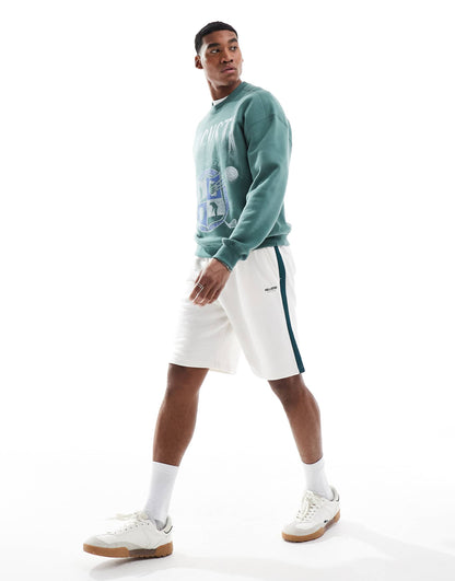 Loose Varsity Logo Short With Side Stripe