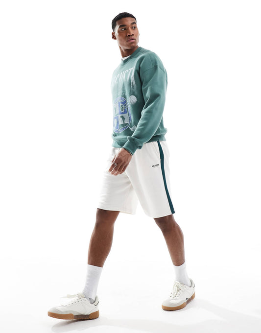 Loose Varsity Logo Short With Side Stripe