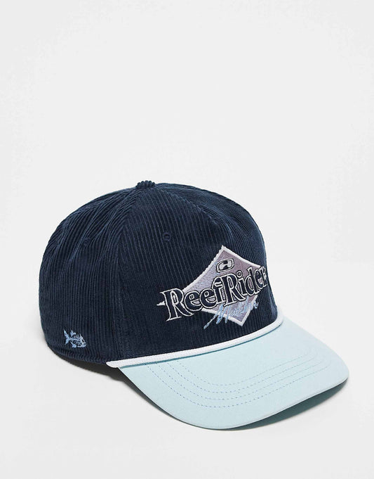 Y2K Ribbed Motif Surf Cap With Contrast Peak