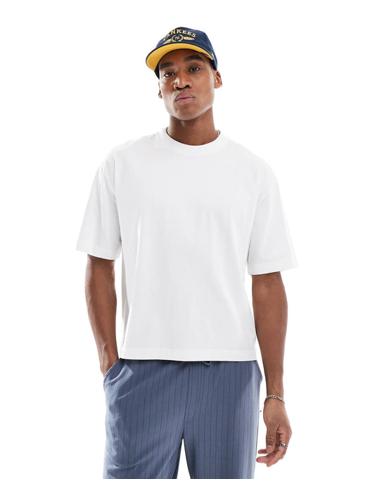 Cropped Boxy T-Shirt With Seam Detail