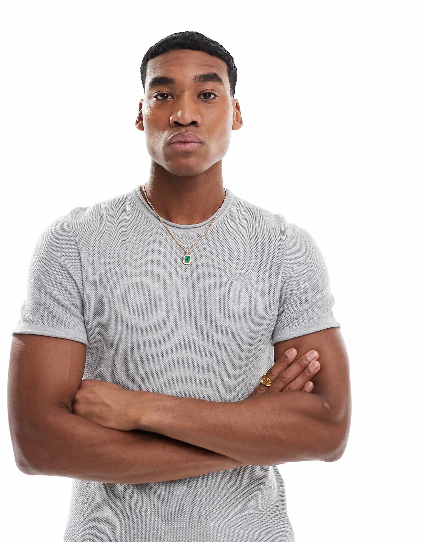 Short Sleeve Textured Icon T-Shirt