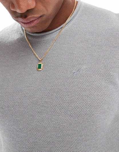 Short Sleeve Textured Icon T-Shirt
