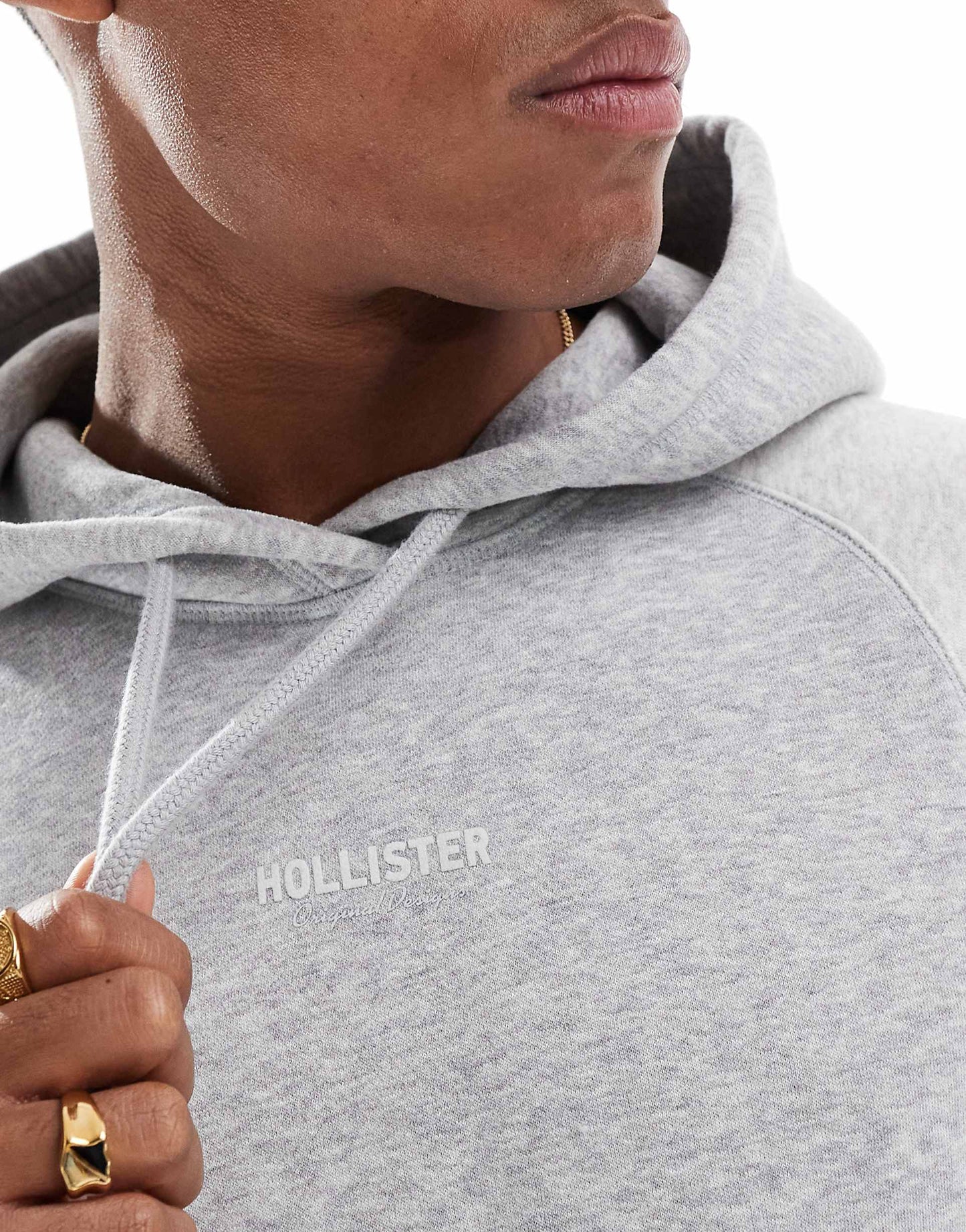 Boxy Varsity Logo Hoodie With Contrast Sleeves