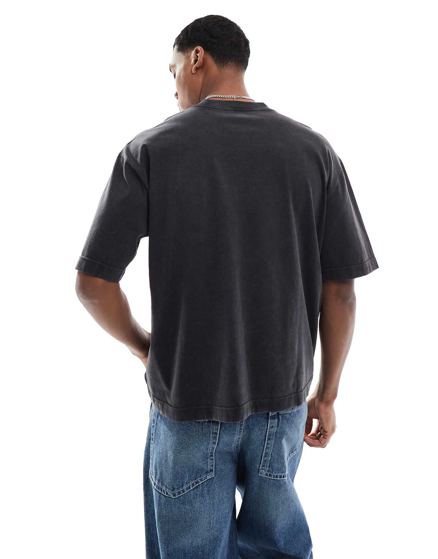 Cropped Boxy T-Shirt With Seam Detail