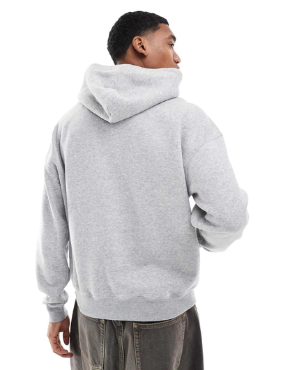 Boxy Varsity Motif Hoodie