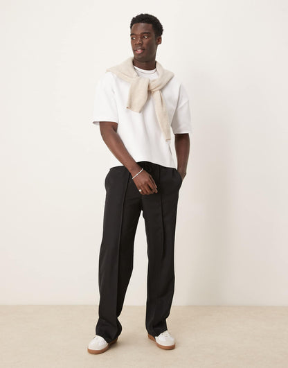 Premium Interlock Oversized Boxy Drop Shoulder T-Shirt 300Gsm