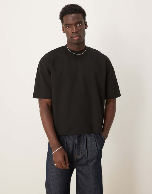 Premium Interlock Oversized Boxy Drop Shoulder T-Shirt 300Gsm