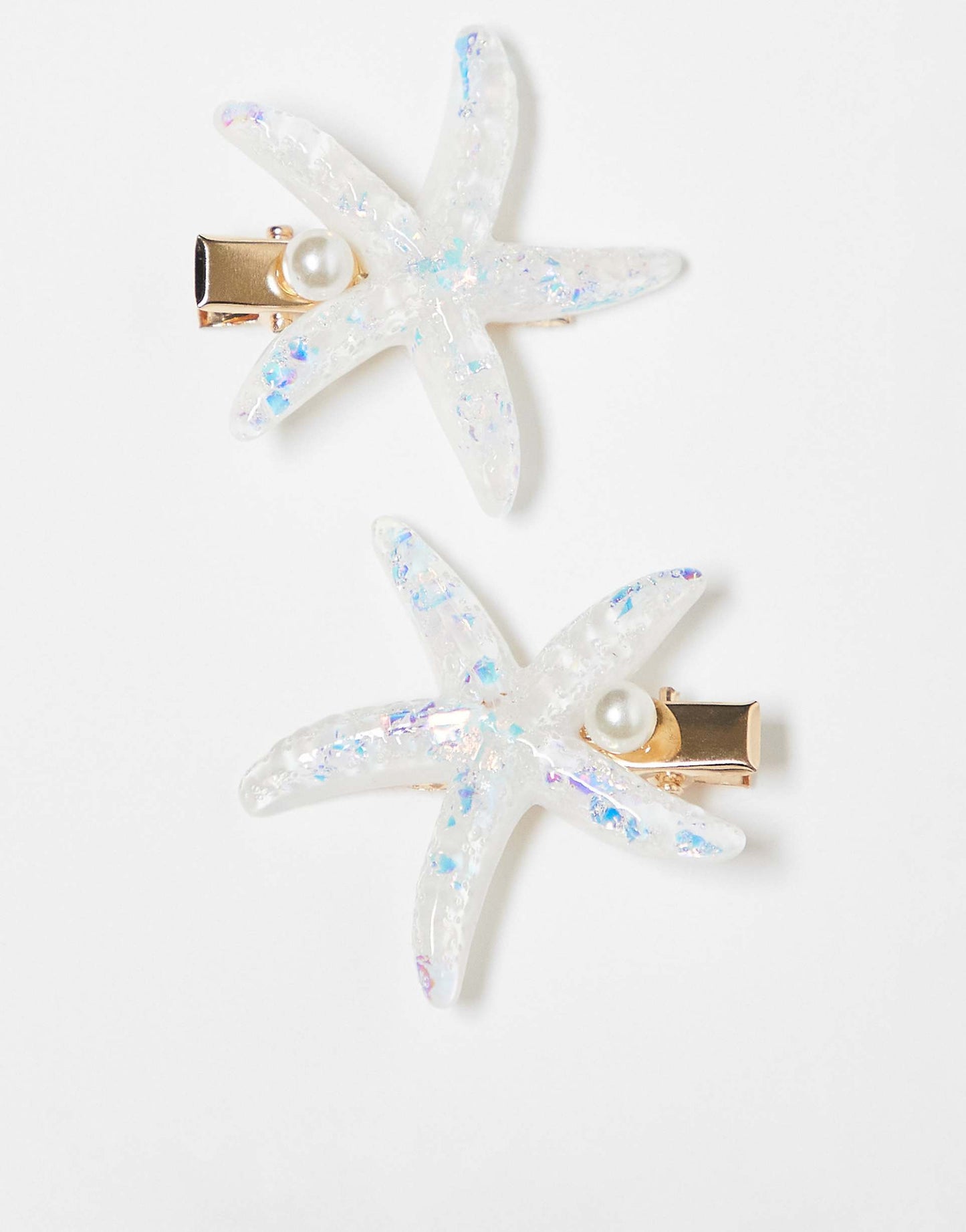 Pack Of 2 Star Fish Hair Slides