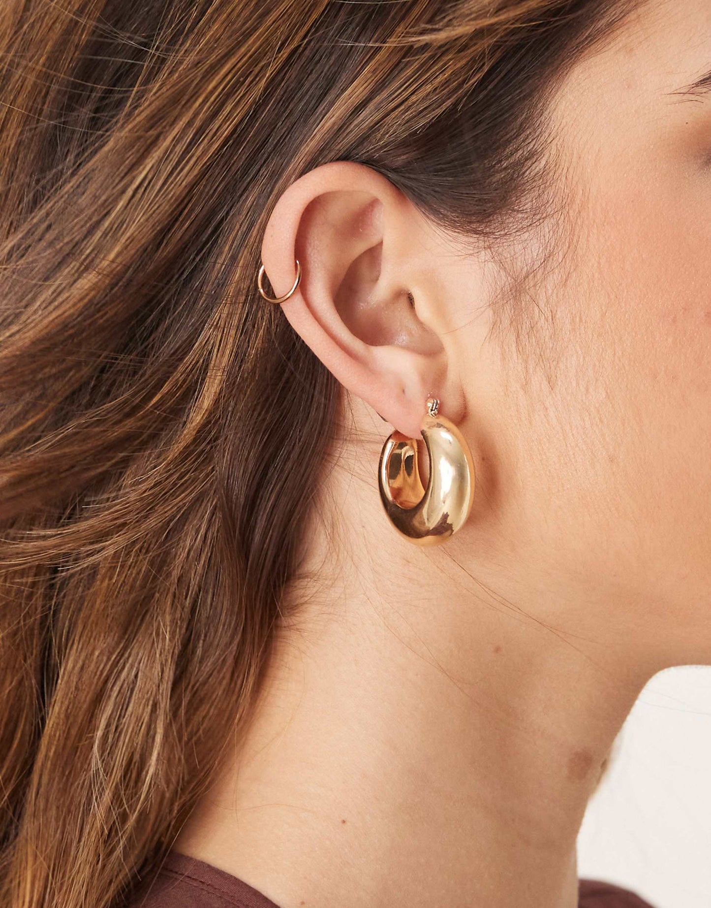 Classic Chunky Hoop Earrings