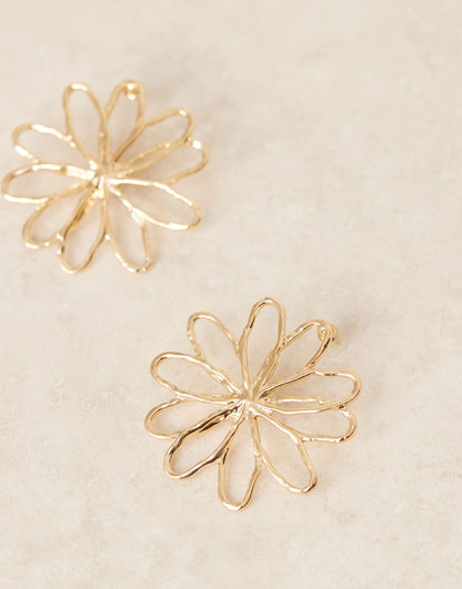 Large Flower Stud Earrings