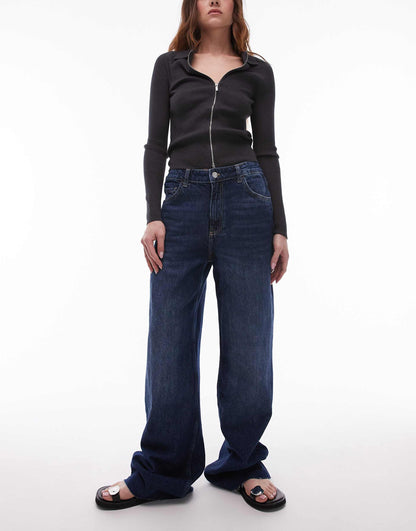 Raw Hem Straight Leg Jean