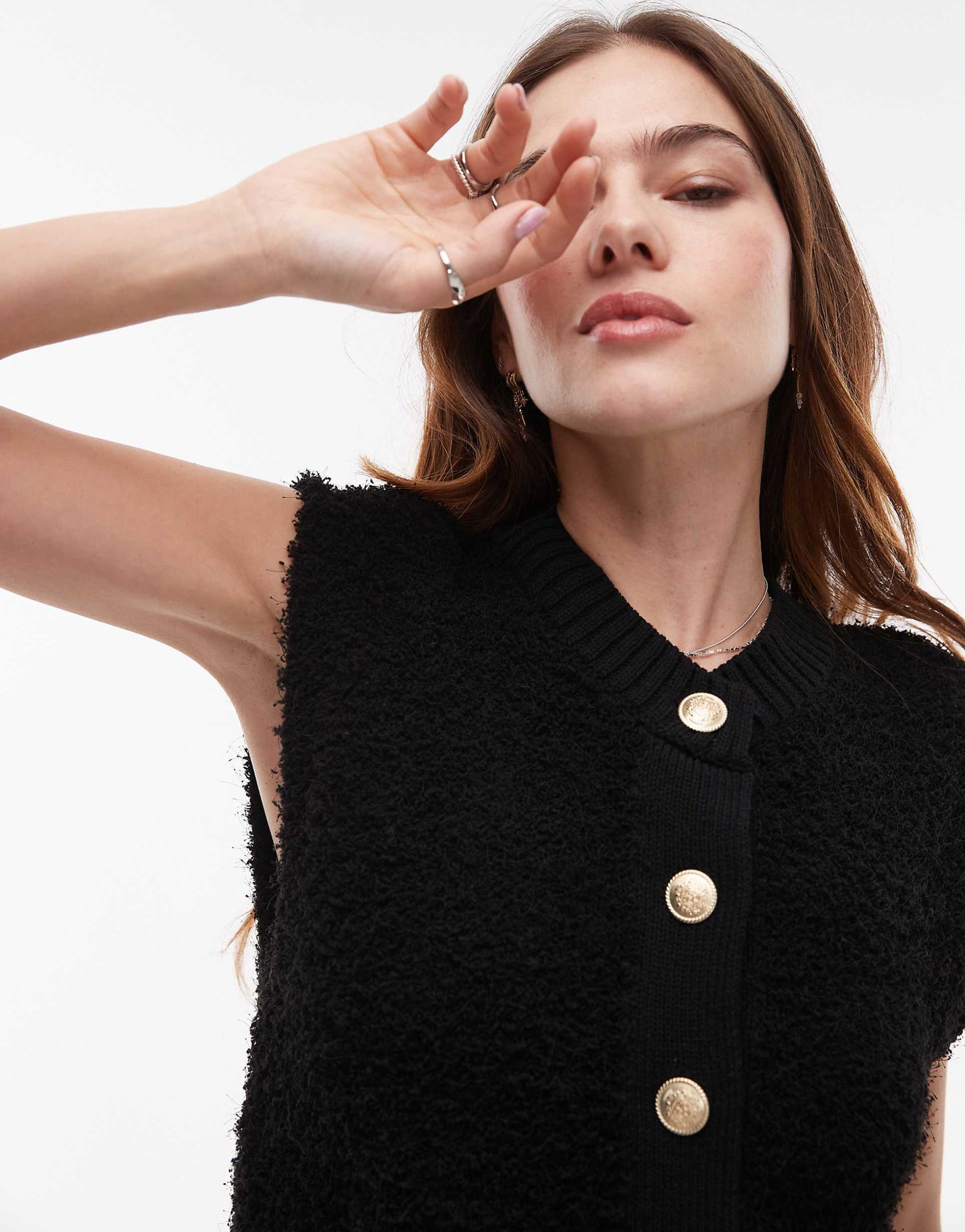 Knitted Button Up Vest