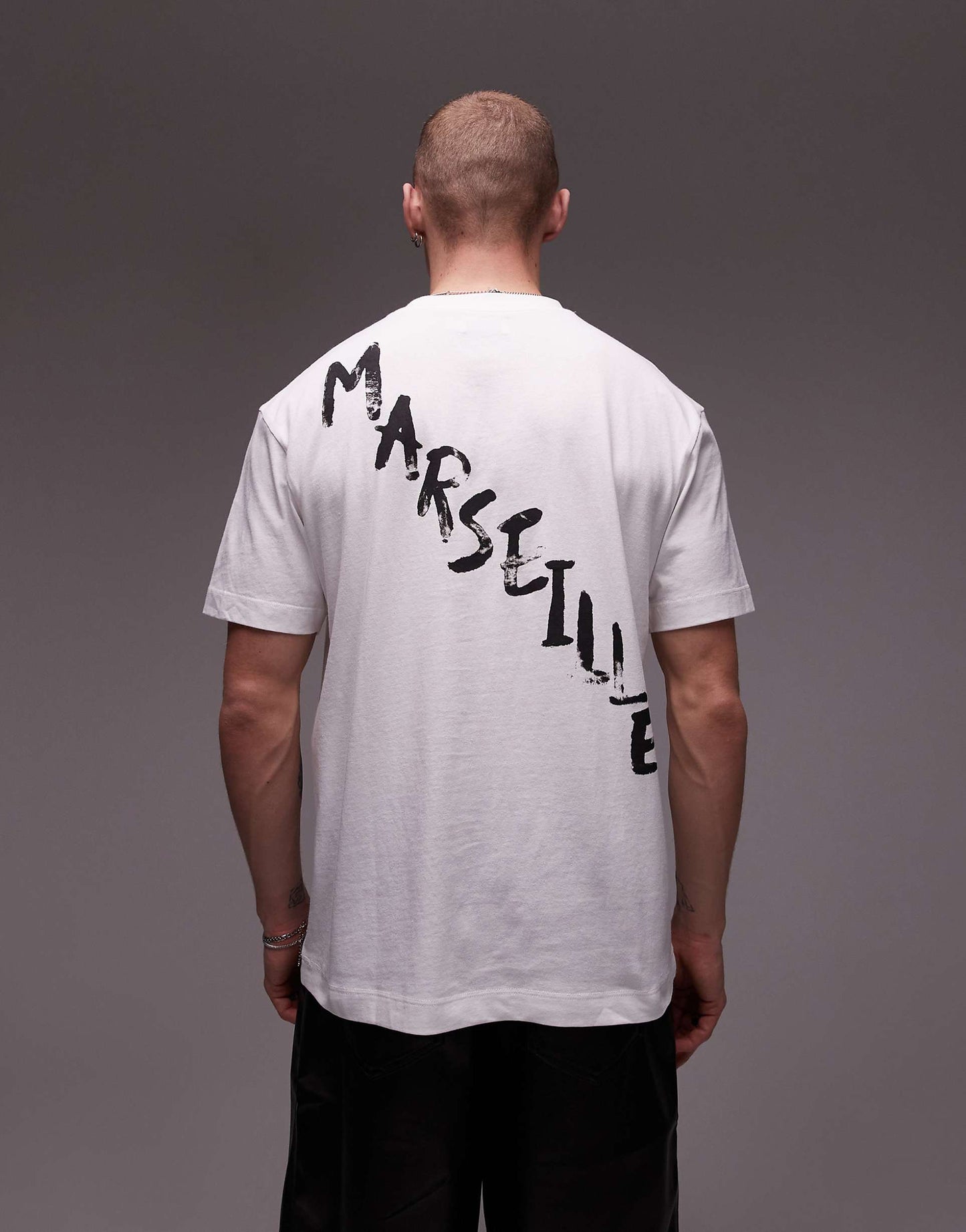 Oversized Fit T-Shirt Front And Back Marseille Print