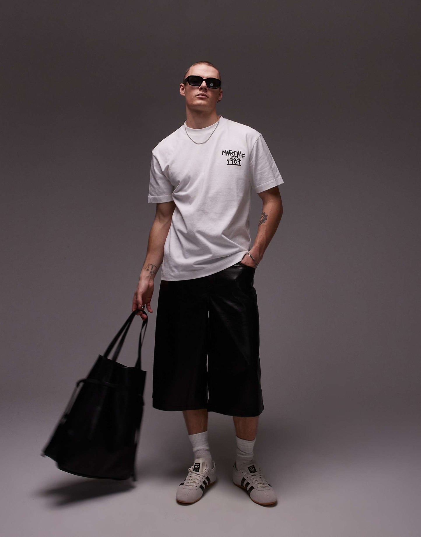 Oversized Fit T-Shirt Front And Back Marseille Print