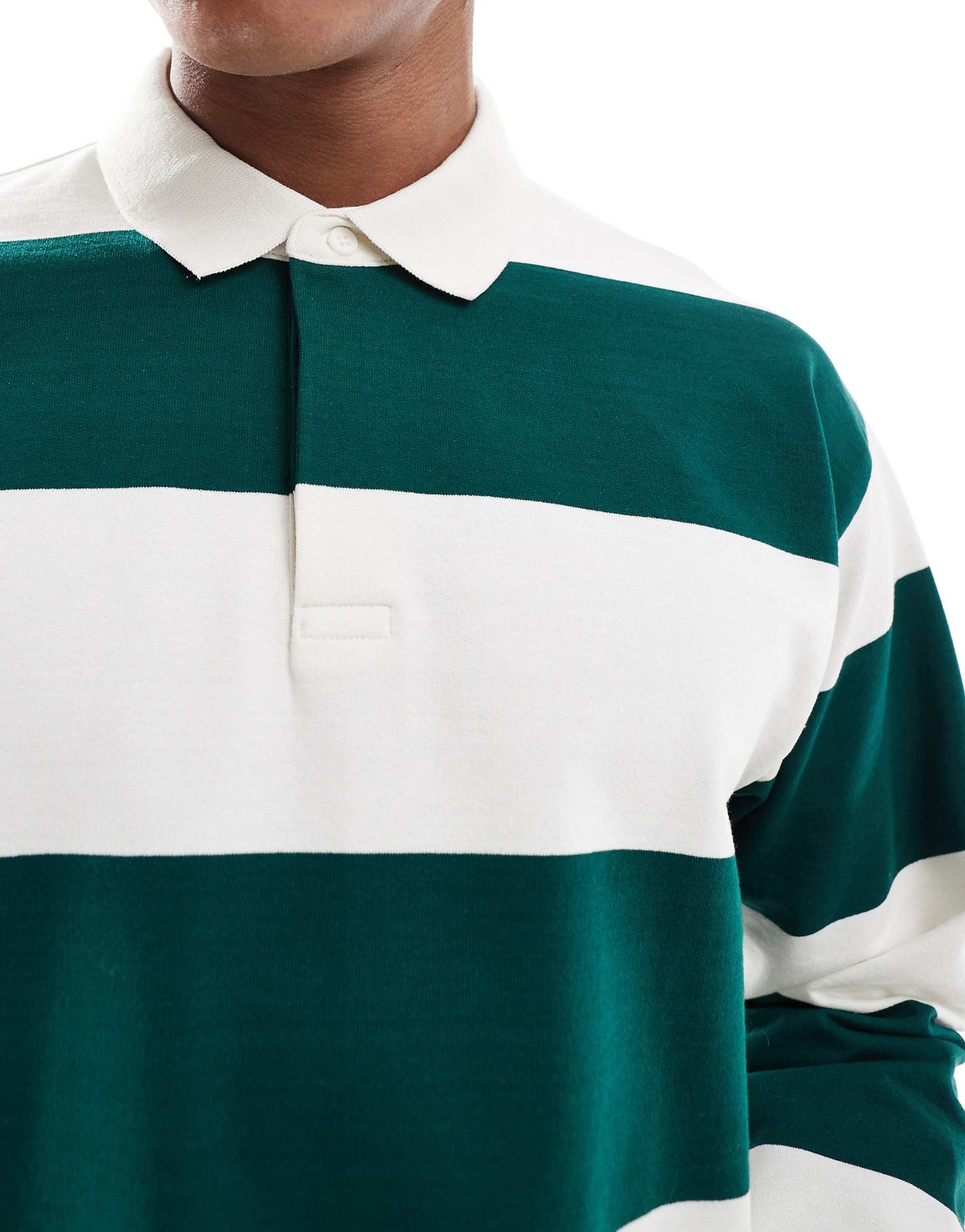 Oversized Stripe Rugby Polo Shirt
