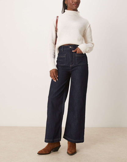 Cropped Jean With Patch Pockets