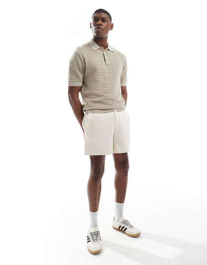Wide Shorter Lengh Textured Shorts