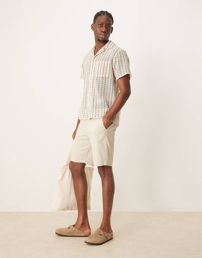 Regular Length Skinny Chino Shorts