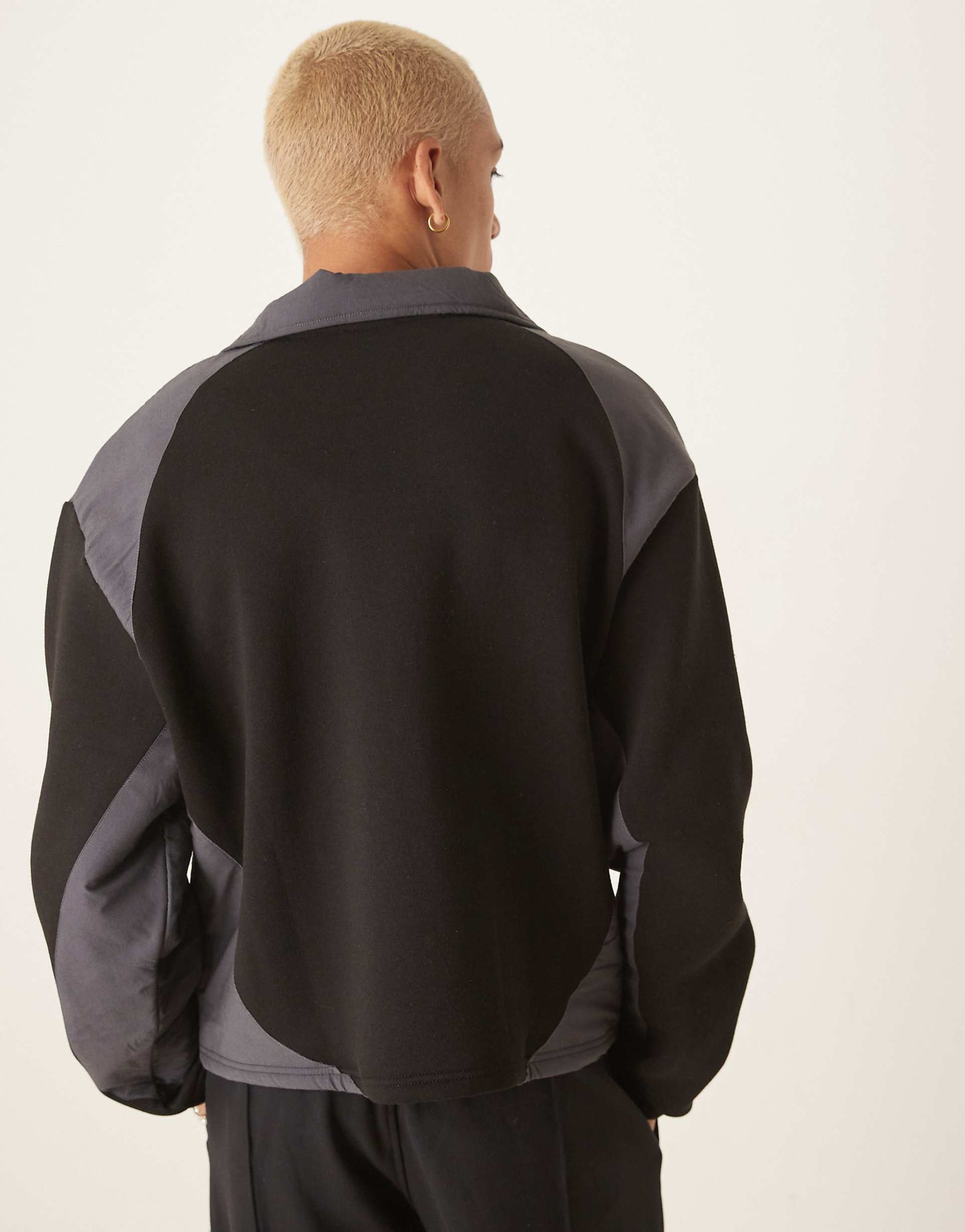 Oversized Boxy Jumper With Contrast Nylon Panels