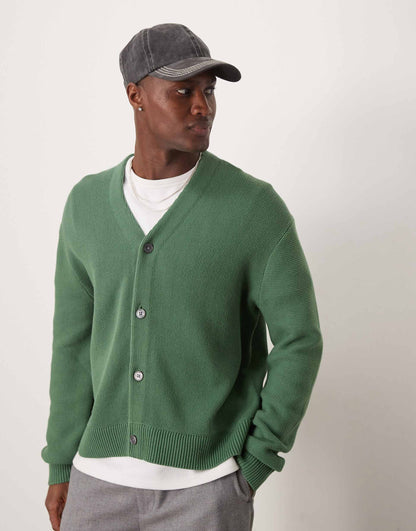 Cropped Preppy Cardigan