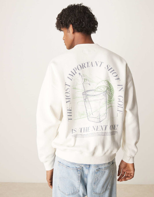 Motif Back Sweat Top