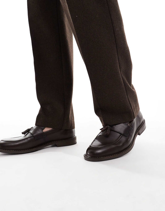 Clinton' Men'S Leather Tassel Formal Loafer Shoes