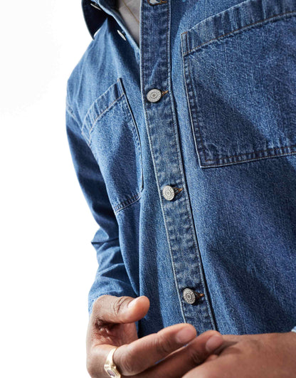 Denim Over Shirt