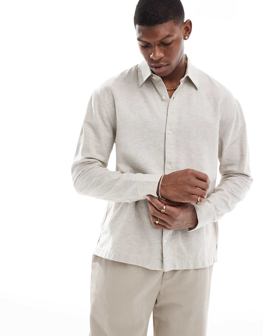 Button  Through Linen Shirt