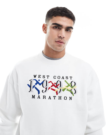 Crew Neck Graphic Sweat Top