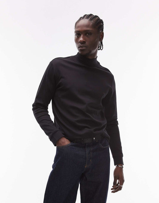 High Neck Long Sleeve T-Shirt
