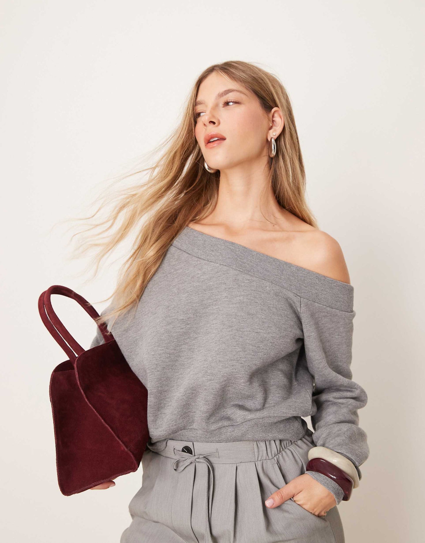 Asymmetric Boxy Sweat